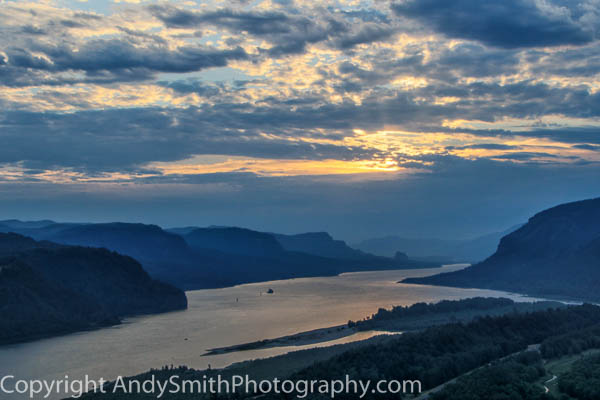 Light of Sunrise in the Columbia River Gorge